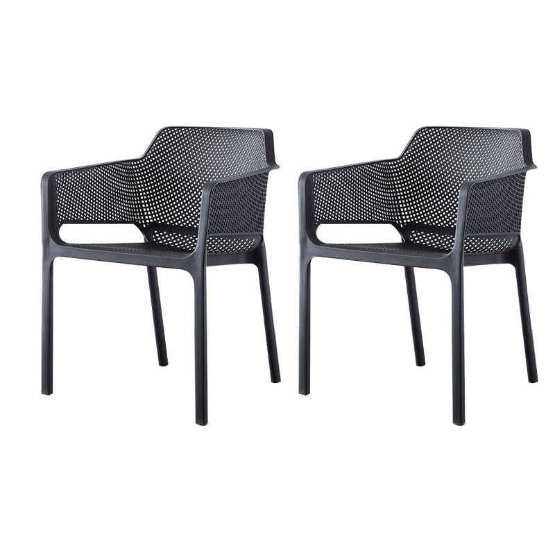 Sillas de comedor estilo moderno Sillones apilables con patas de plástico