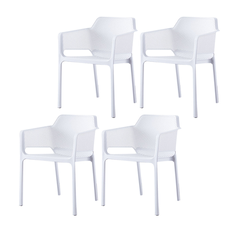 Sillas de comedor estilo moderno Sillones apilables con patas de plástico