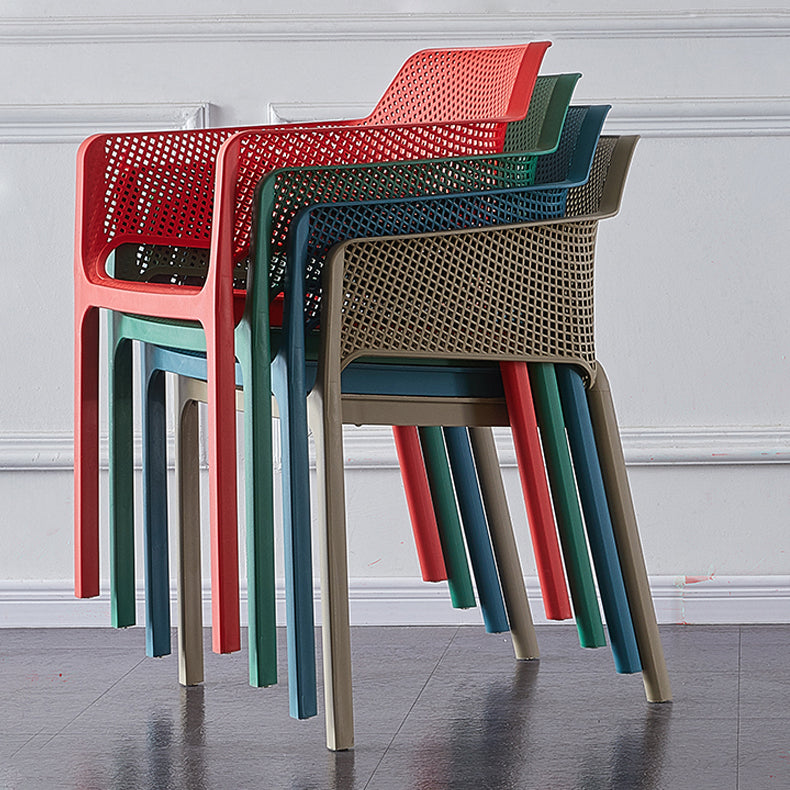 Sillas de comedor estilo moderno Sillones apilables con patas de plástico