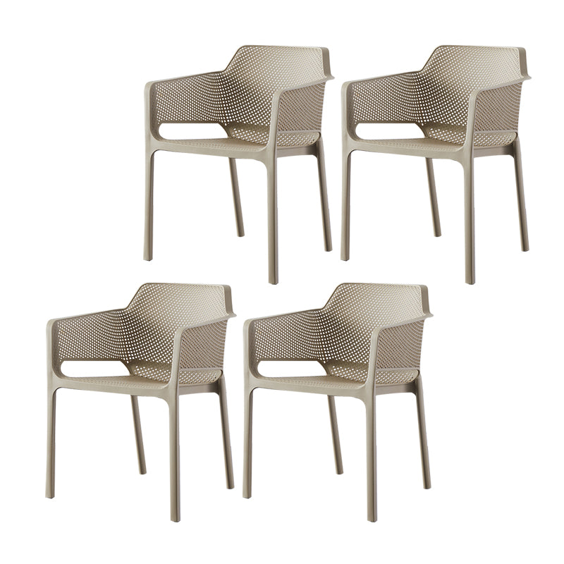 Sillas de comedor estilo moderno Sillones apilables con patas de plástico