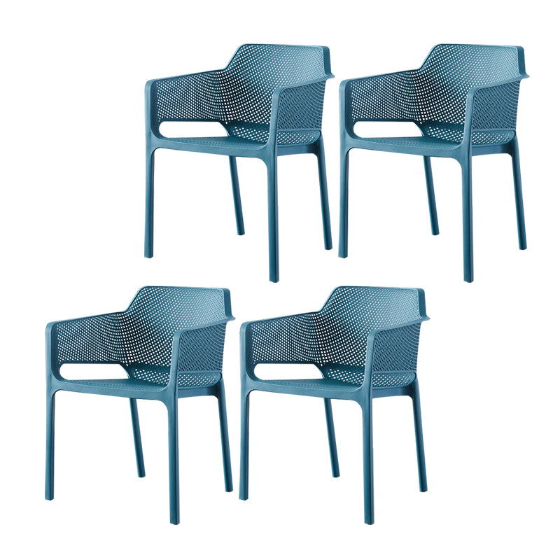 Sillas de comedor estilo moderno Sillones apilables con patas de plástico