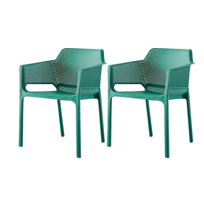 Sillas de comedor estilo moderno Sillones apilables con patas de plástico
