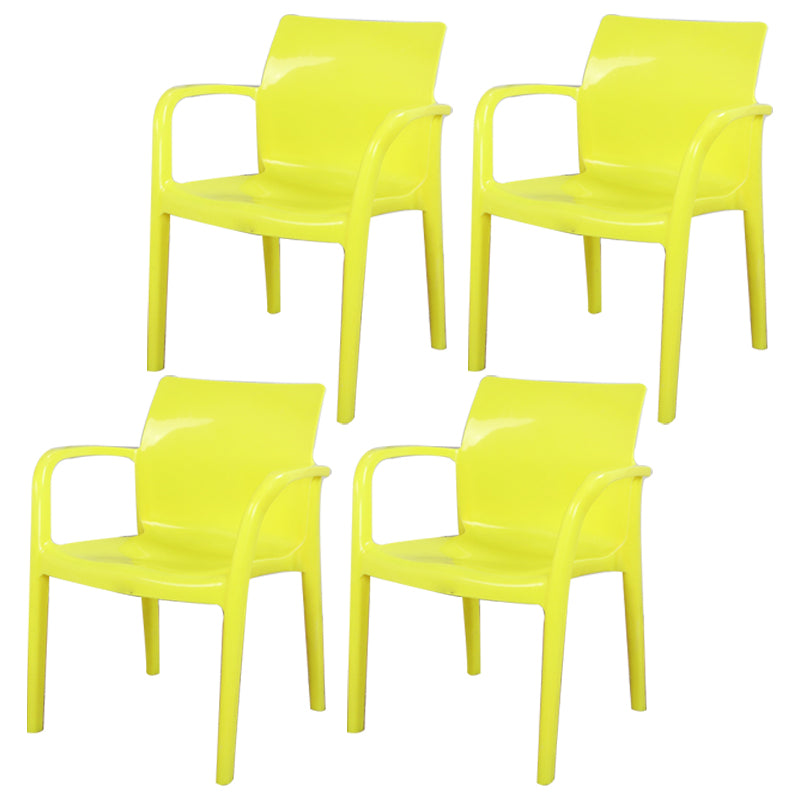 Sillas de comedor de cocina estilo moderno Sillones de comedor apilables (juego de 4)