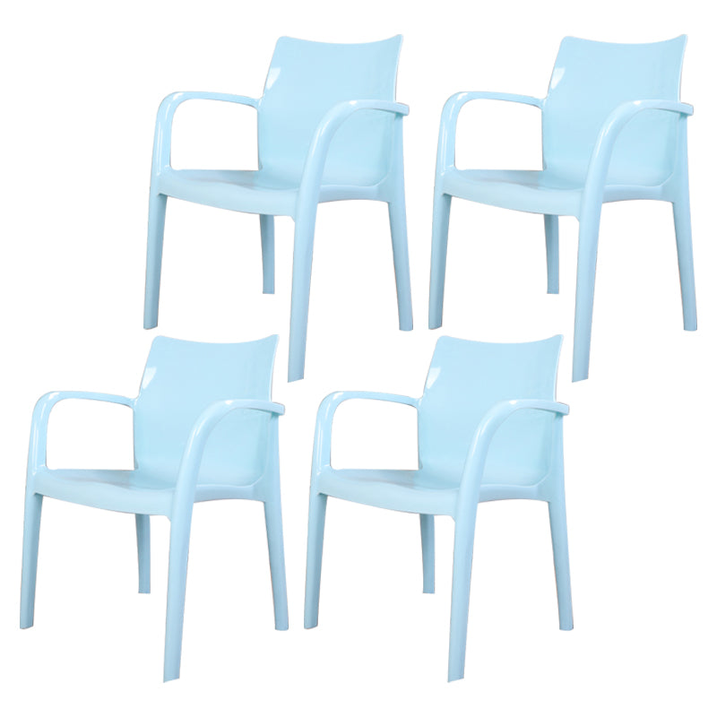 Sillas de comedor de cocina estilo moderno Sillones de comedor apilables (juego de 4)