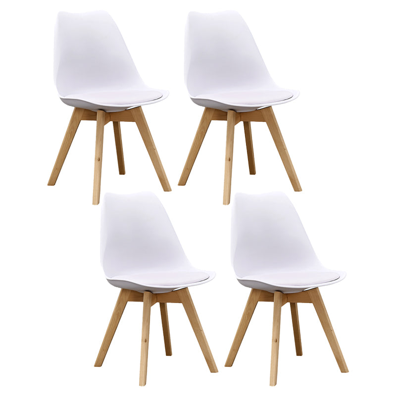 Leather Scandinavian Home Side Chair Matte Finish Parsons Dining Chair (Set of 4)