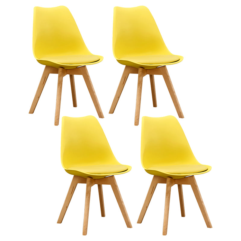 Leather Scandinavian Home Side Chair Matte Finish Parsons Dining Chair (Set of 4)