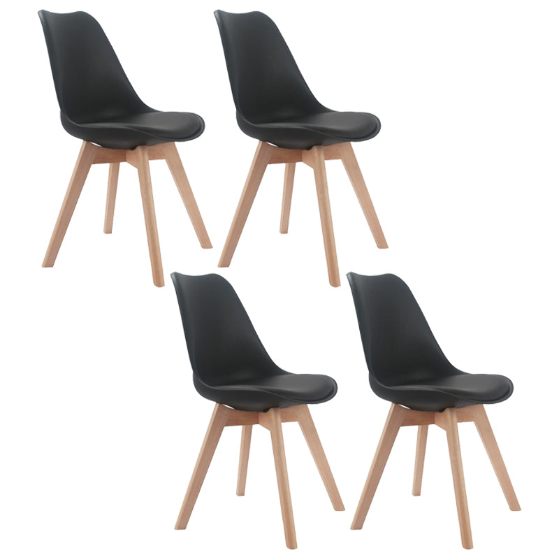 Upholstered Scandinavian Conference Room Side Chair Matte Finish Parsons Dining Chairs