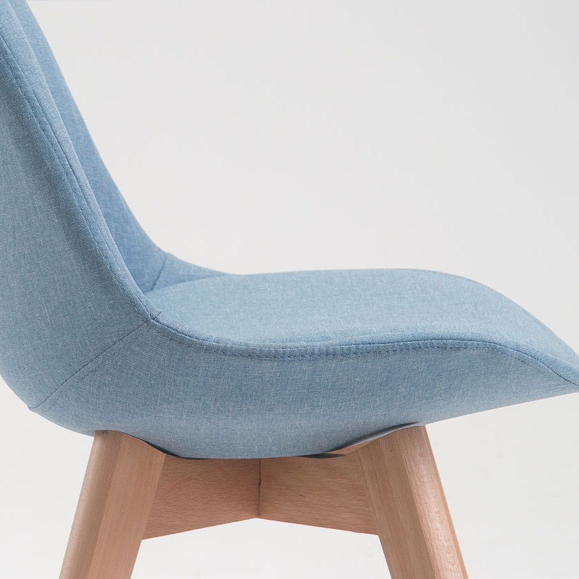 Upholstered Scandinavian Conference Room Side Chair Matte Finish Parsons Dining Chairs