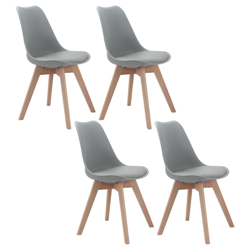 Upholstered Scandinavian Conference Room Side Chair Matte Finish Parsons Dining Chairs