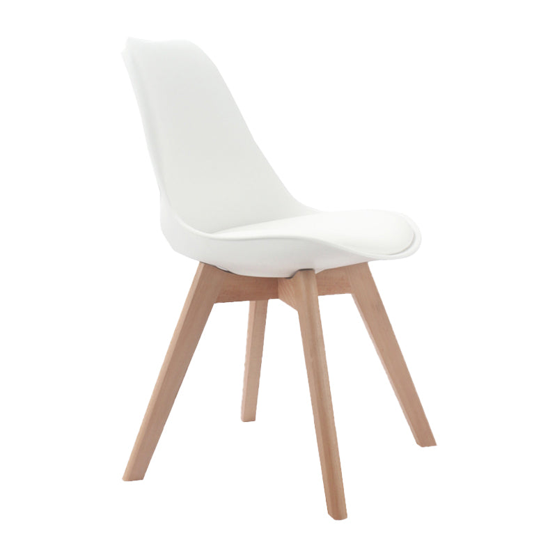 Upholstered Scandinavian Conference Room Side Chair Matte Finish Parsons Dining Chairs