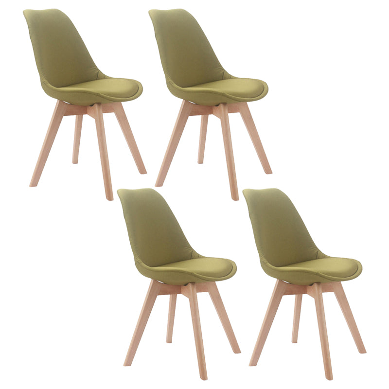 Upholstered Scandinavian Conference Room Side Chair Matte Finish Parsons Dining Chairs