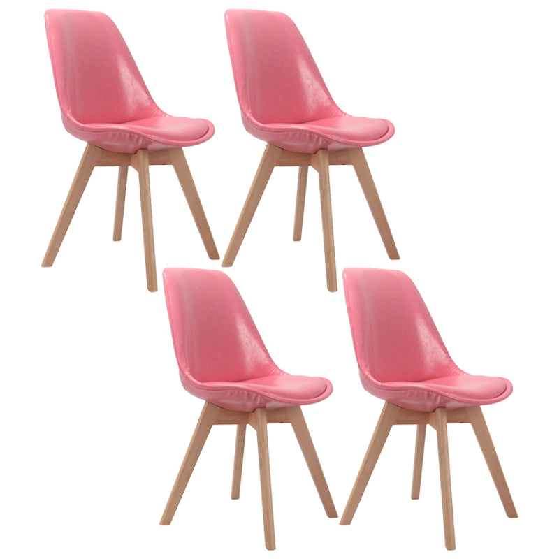 Upholstered Scandinavian Conference Room Side Chair Matte Finish Parsons Dining Chairs