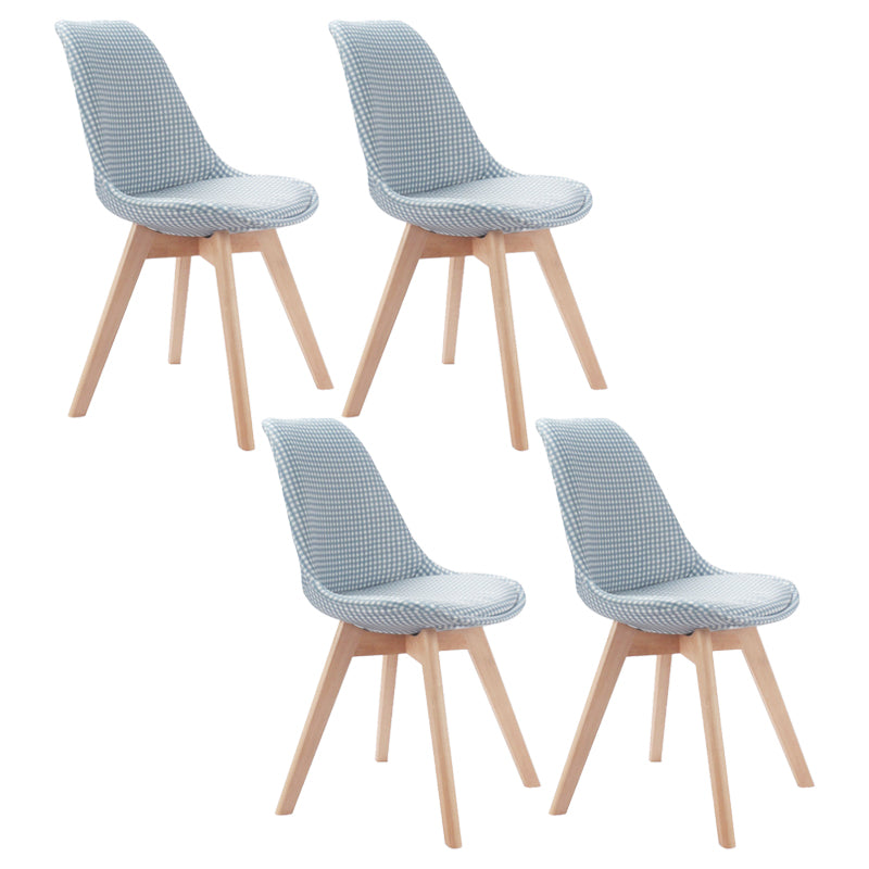 Upholstered Scandinavian Conference Room Side Chair Matte Finish Parsons Dining Chairs
