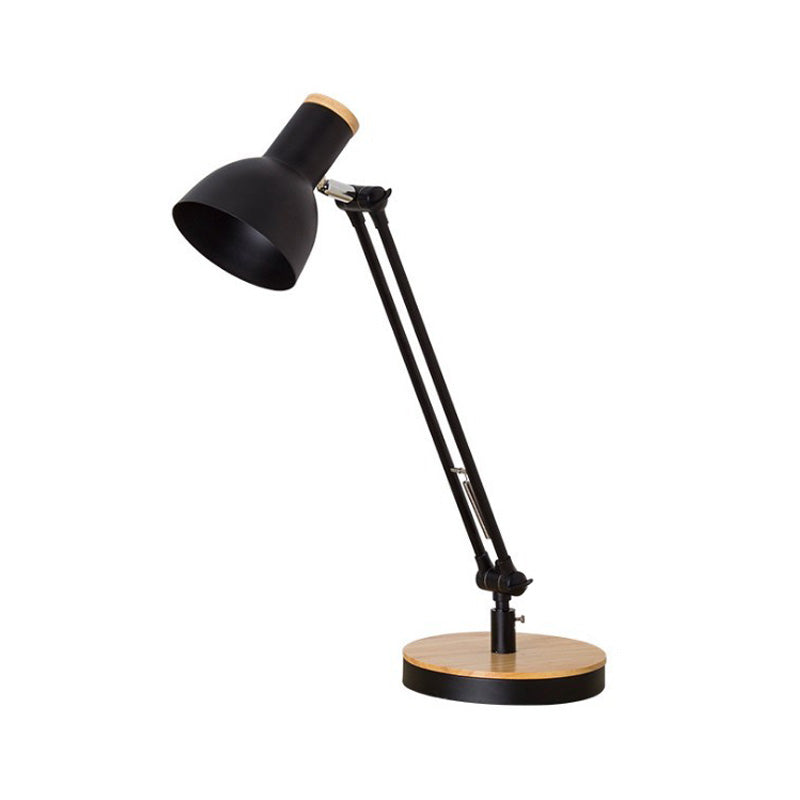 Gewölbter Metallschreibtisch Licht Moderne 1 Glühbirne Schwarz/Weiß Nachttischlampe mit rotierenden Knoten