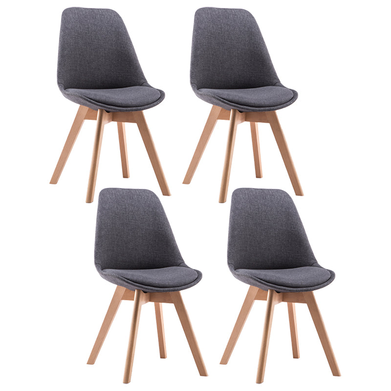 Fabric Scandinavian Conference Room Side Chair Matte Finish Parsons Dining Chair