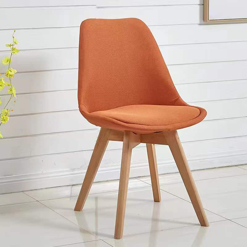 Fabric Scandinavian Conference Room Side Chair Matte Finish Parsons Dining Chair