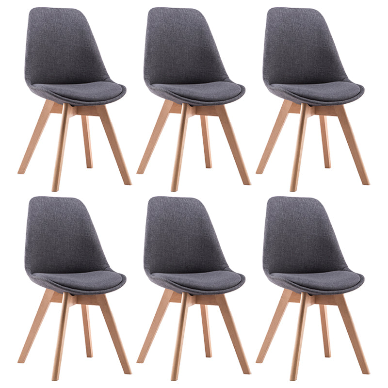 Fabric Scandinavian Conference Room Side Chair Matte Finish Parsons Dining Chair