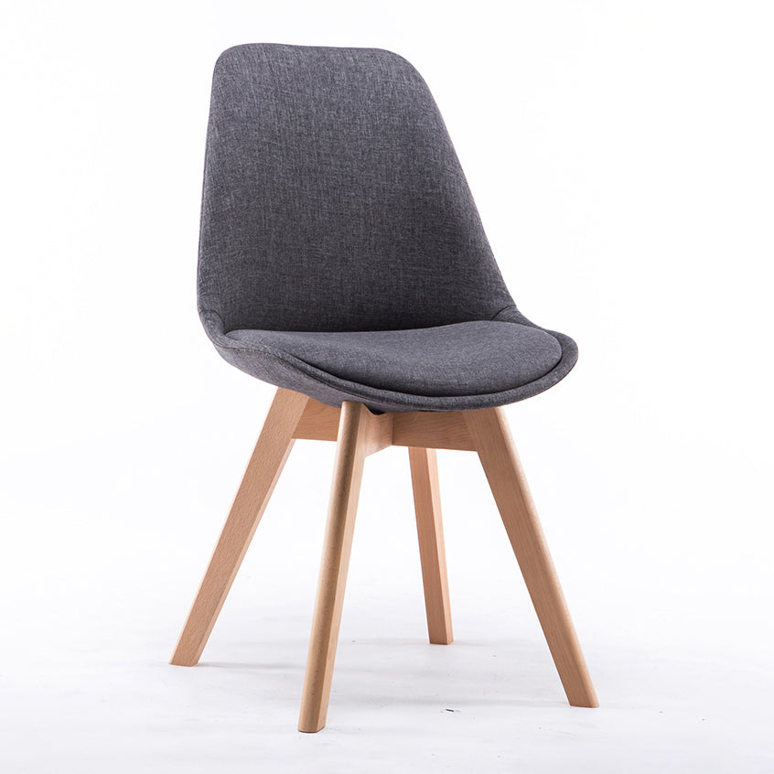 Fabric Scandinavian Conference Room Side Chair Matte Finish Parsons Dining Chair