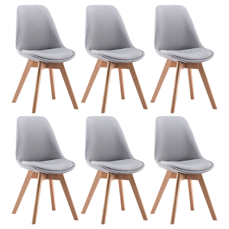 Fabric Scandinavian Conference Room Side Chair Matte Finish Parsons Dining Chair