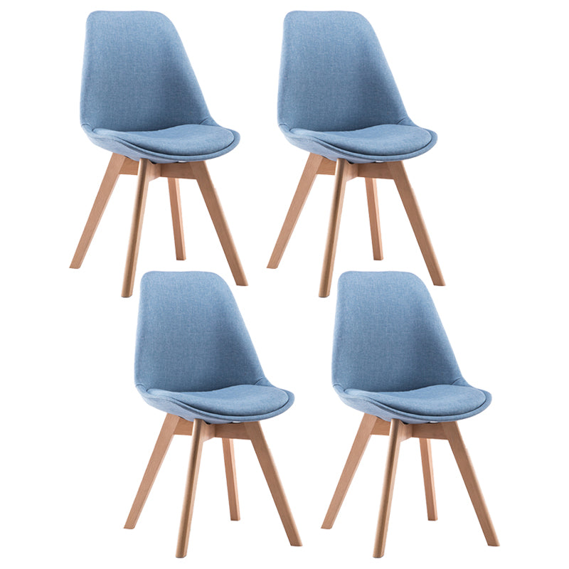 Fabric Scandinavian Conference Room Side Chair Matte Finish Parsons Dining Chair