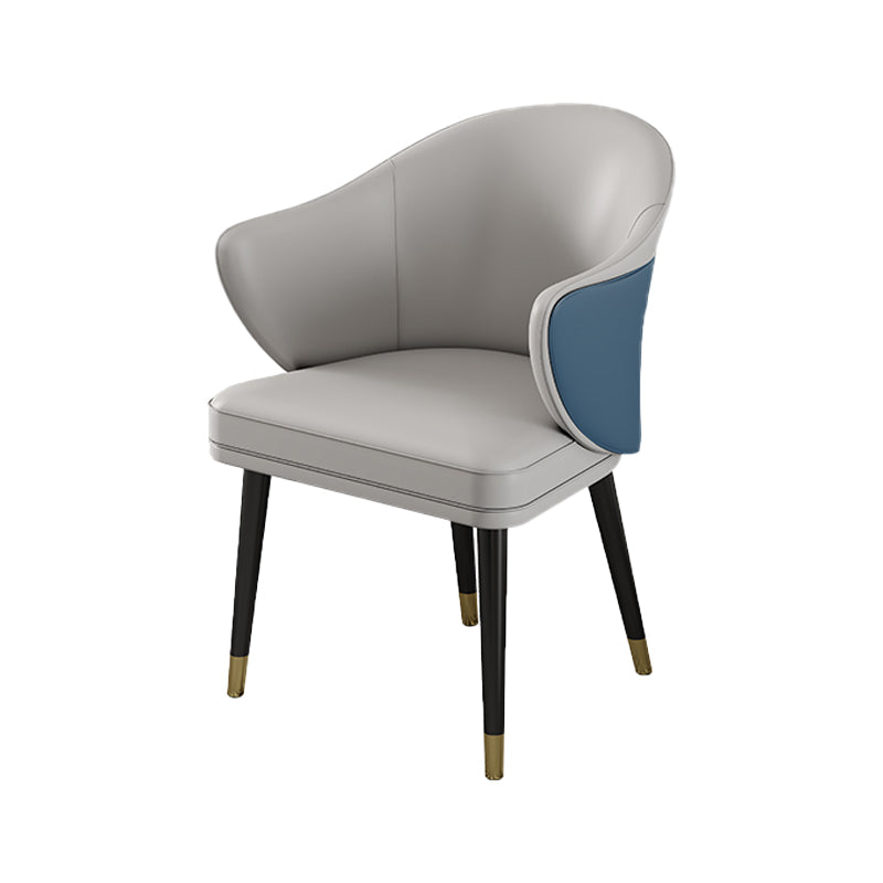 Sillas de comedor de metal Glam, sillón de comedor de cuero PU para uso en restaurantes