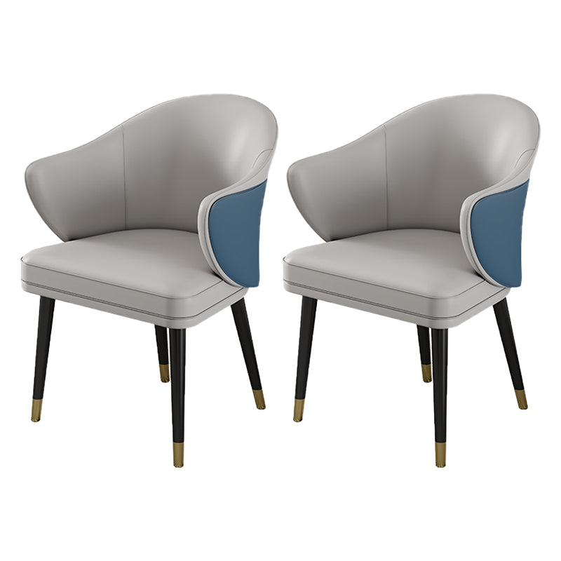 Sillas de comedor de metal Glam, sillón de comedor de cuero PU para uso en restaurantes