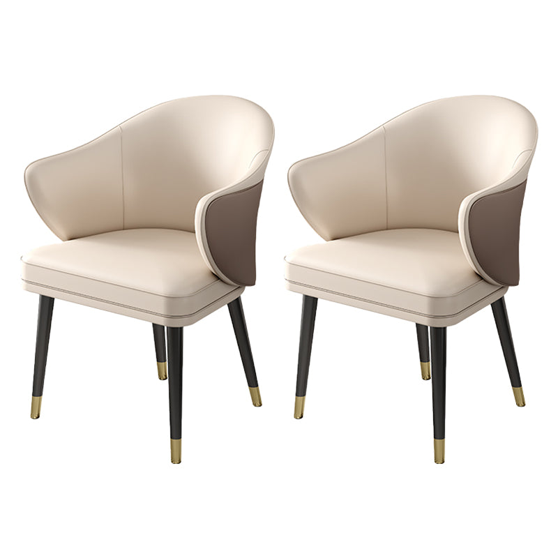 Sillas de comedor de metal Glam, sillón de comedor de cuero PU para uso en restaurantes