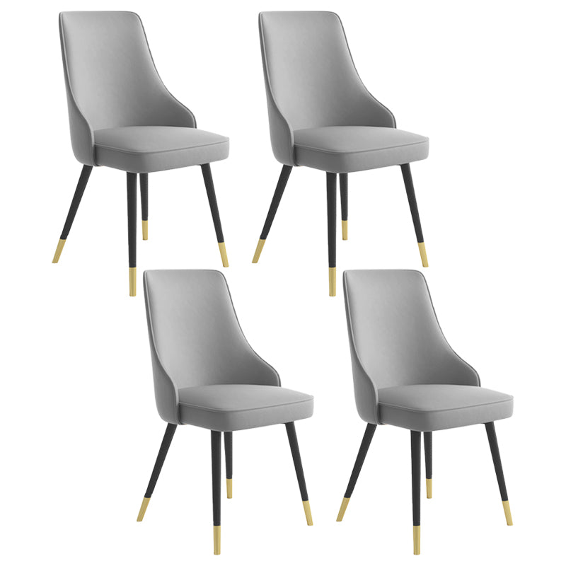 El comedor de metal Glam preside la silla sin brazos de Parsons de comedor de cuero sintético para uso en restaurantes