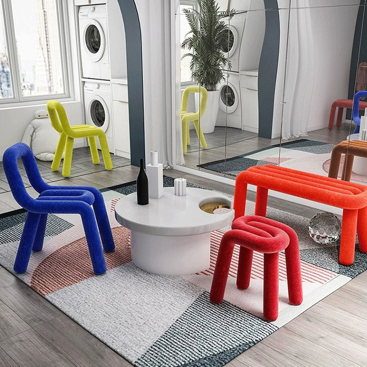 Juego de sillas de terciopelo de estilo moderno, silla de cocina y comedor con parte trasera abierta