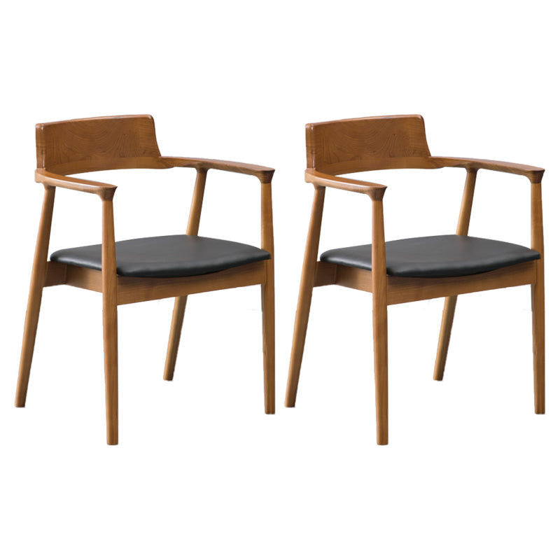 Chaises en bois de frêne de style traditionnel, ensemble de chaises de cuisine et de salle à manger à dossier ouvert