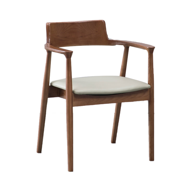 Chaises en bois de frêne de style traditionnel, ensemble de chaises de cuisine et de salle à manger à dossier ouvert