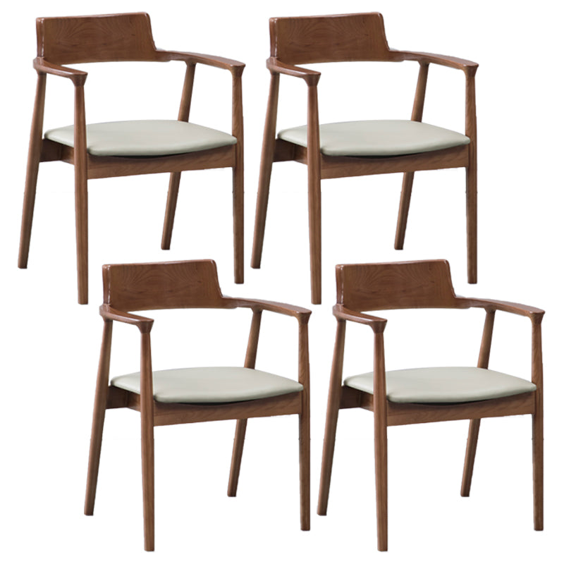 Chaises en bois de frêne de style traditionnel, ensemble de chaises de cuisine et de salle à manger à dossier ouvert