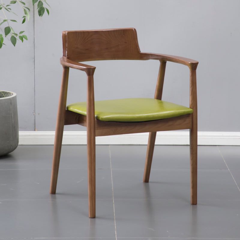Chaises en bois de frêne de style traditionnel, ensemble de chaises de cuisine et de salle à manger à dossier ouvert