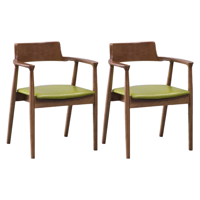 Chaises en bois de frêne de style traditionnel, ensemble de chaises de cuisine et de salle à manger à dossier ouvert