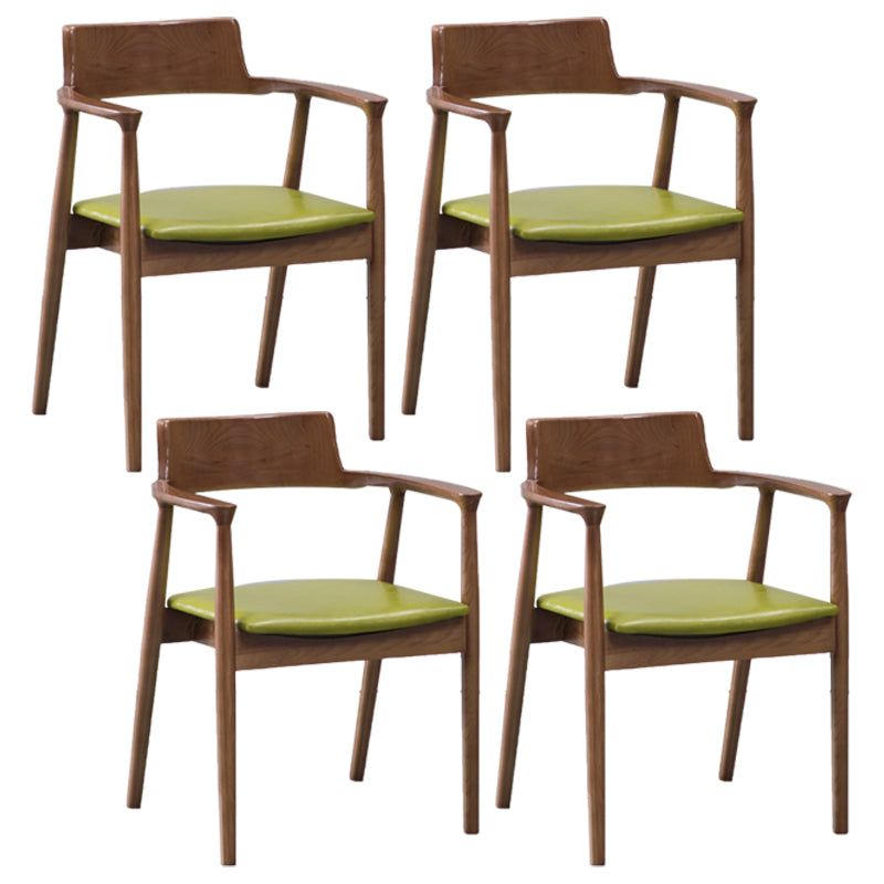 Chaises en bois de frêne de style traditionnel, ensemble de chaises de cuisine et de salle à manger à dossier ouvert