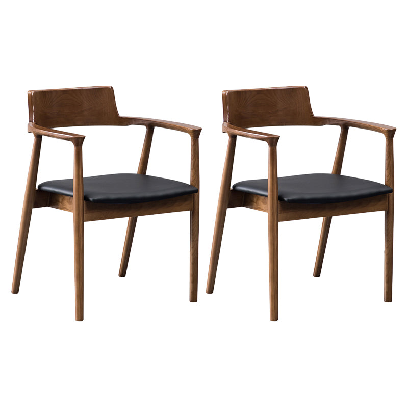 Chaises en bois de frêne de style traditionnel, ensemble de chaises de cuisine et de salle à manger à dossier ouvert