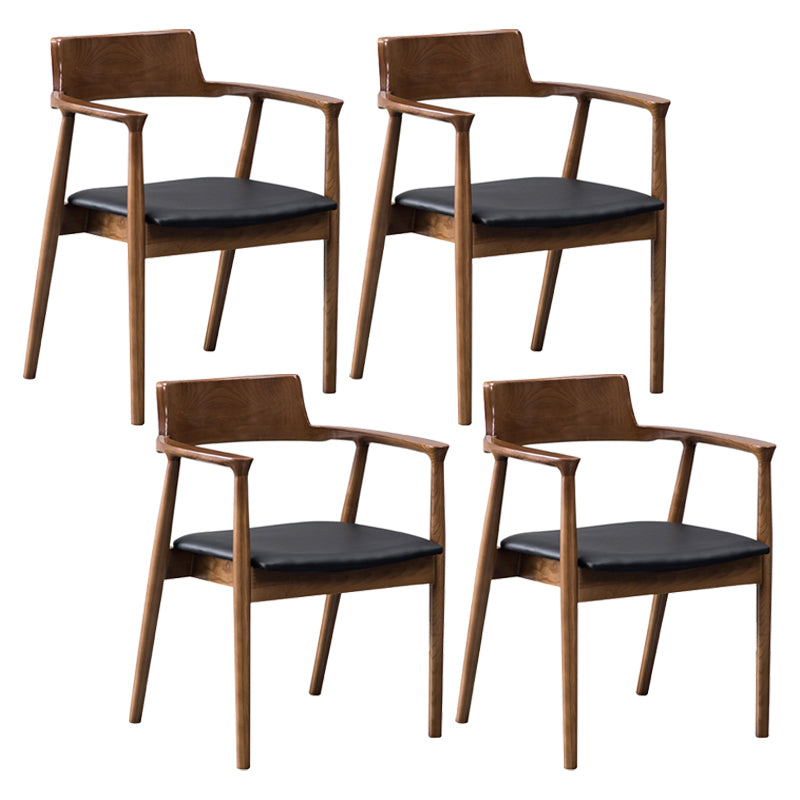 Chaises en bois de frêne de style traditionnel, ensemble de chaises de cuisine et de salle à manger à dossier ouvert