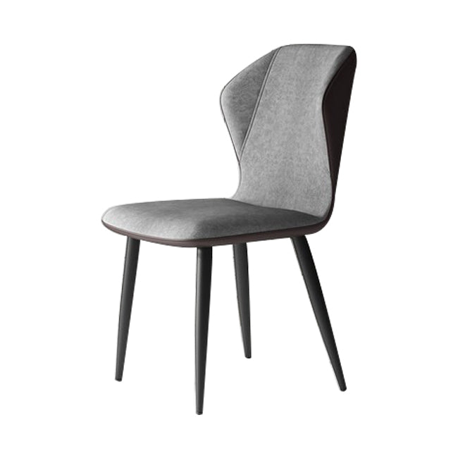 Chaises de salle à manger sans accoudoirs rembourrées à oreilles, chaises d'appoint avec pieds en métal