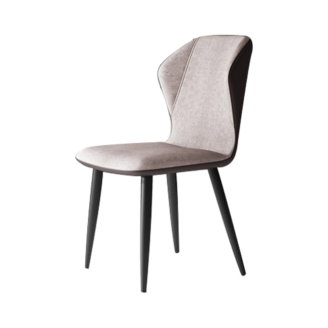 Chaises de salle à manger sans accoudoirs rembourrées à oreilles, chaises d'appoint avec pieds en métal