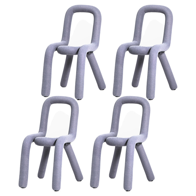 Sillas de terciopelo de estilo moderno, silla de comedor con parte trasera abierta, para cocina