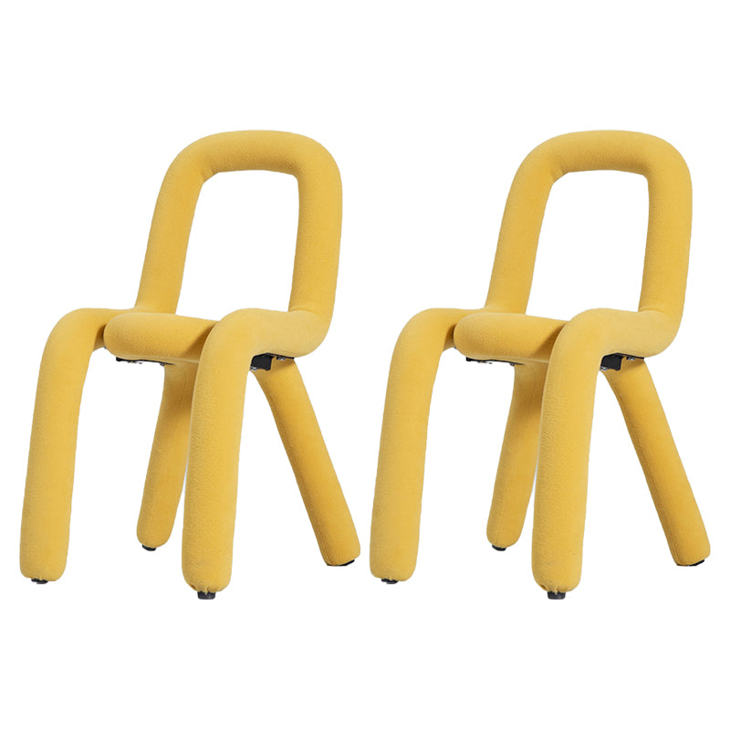 Sillas de terciopelo de estilo moderno, silla de comedor con parte trasera abierta, para cocina
