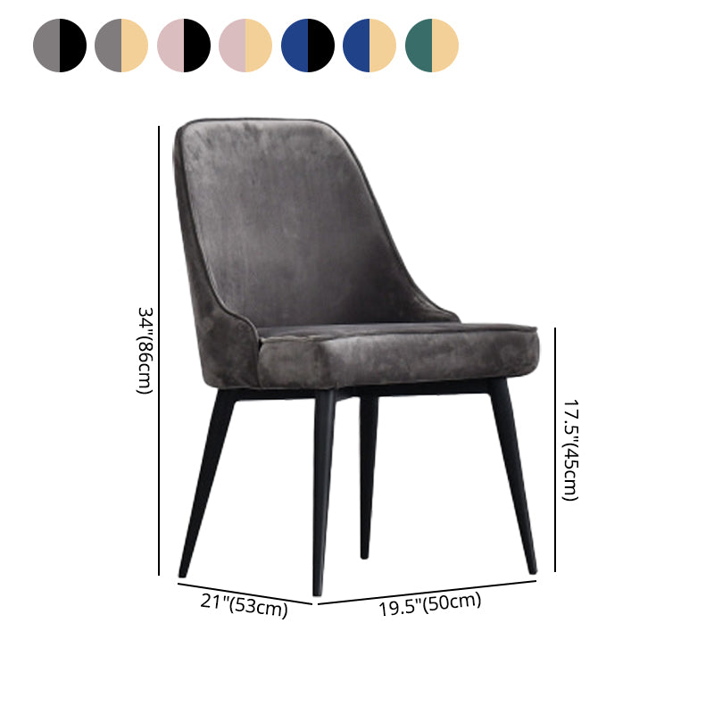 Scandinavische stijl metalen stoelen keuken eetkamer vaste achterzijde stoel set