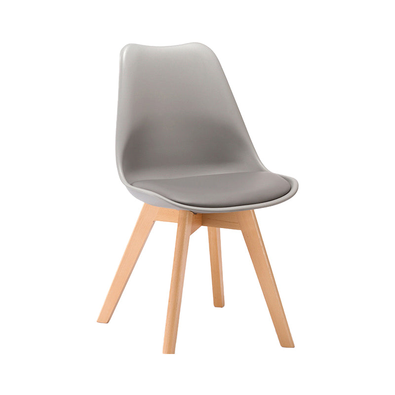 Scandinavian Bedroom Upholstered Side Chair Matte Finish Parsons Dining Chair