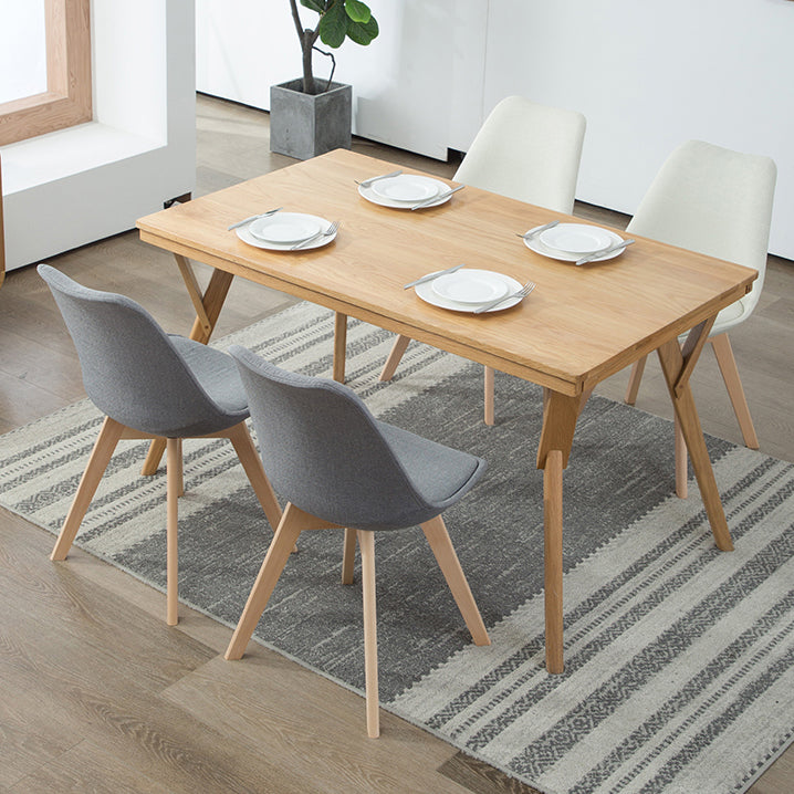 Scandinavian Bedroom Upholstered Side Chair Matte Finish Parsons Dining Chair