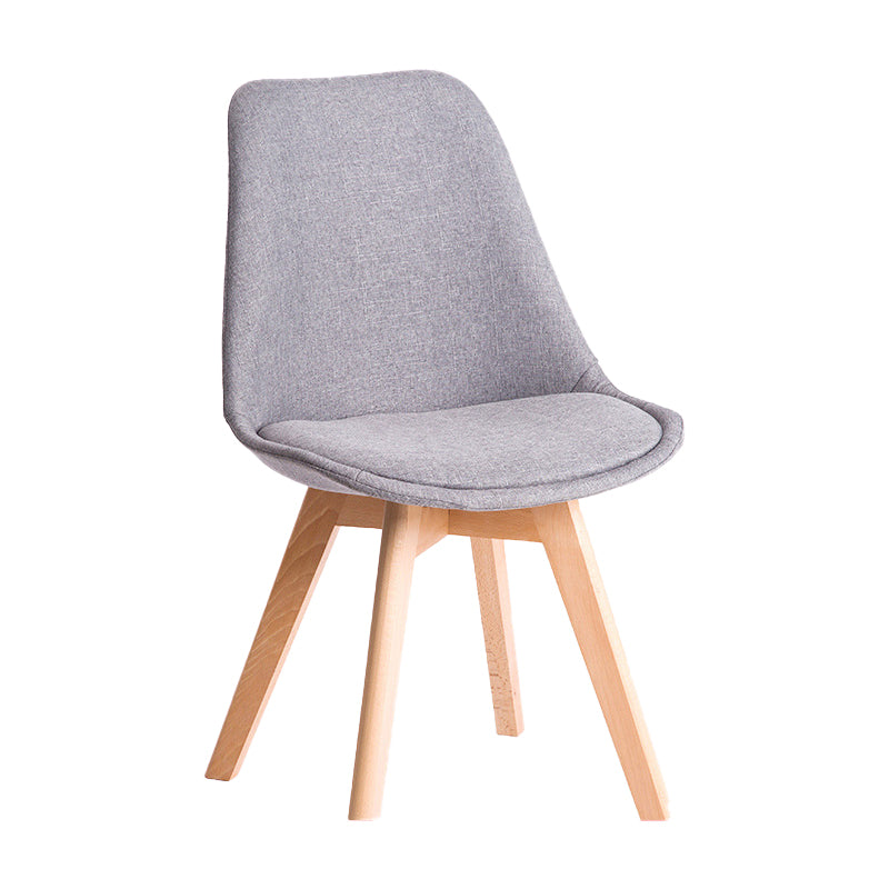 Scandinavian Bedroom Upholstered Side Chair Matte Finish Parsons Dining Chair