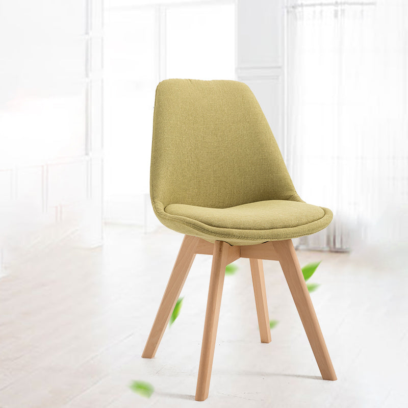 Scandinavian Restaurant Upholstered Side Chair Matte Finish Parsons Dining Chair