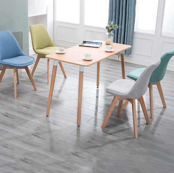 Scandinavian Restaurant Upholstered Side Chair Matte Finish Parsons Dining Chair