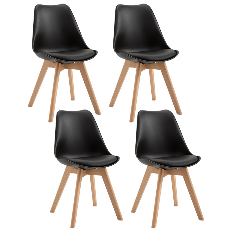 Scandinavian Restaurant Upholstered Side Chair Matte Finish Parsons Dining Chair