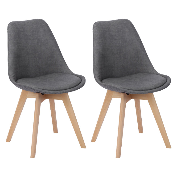 Scandinavian Restaurant Upholstered Side Chair Matte Finish Parsons Dining Chair