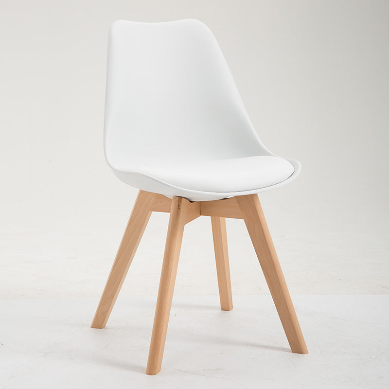 Scandinavian Restaurant Upholstered Side Chair Matte Finish Parsons Dining Chair